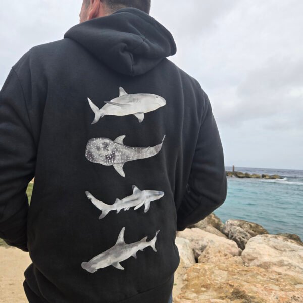 Buzo Hoodie Sharks - oversize unisex